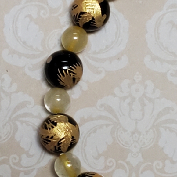 Elemental Gold Dragon Black Obsidian & Gold Gilden Rutile Crystal Master… - Picture 2 of 4